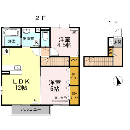 佐世保市中心部 構造:軽量鉄骨造